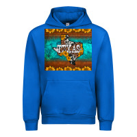 Cobalt sunflowers cowhide leopard texas map Urban Hoodie - BarkalooDesign