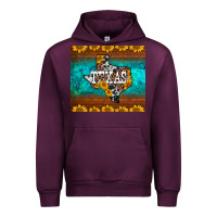 Mauve Wine sunflowers cowhide leopard texas map Urban Hoodie - BarkalooDesign