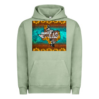 Pigment Oil Green sunflowers cowhide leopard texas map Urban Hoodie - BarkalooDesign