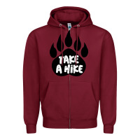 Burgundy take a hike Zipper Hoodie - Unal Design
