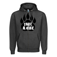 Charcoal Heather take a hike Zipper Hoodie - Unal Design