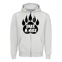 Dove Grey take a hike Zipper Hoodie - Unal Design