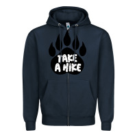 Navy take a hike Zipper Hoodie - Unal Design