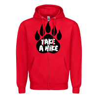 Red take a hike Zipper Hoodie - Unal Design