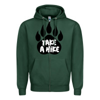 Sports Green take a hike Zipper Hoodie - Unal Design