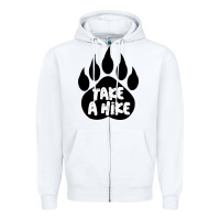White take a hike Zipper Hoodie - Unal Design