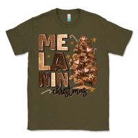 Army Green melanin christmas with christmas tree Classic Tee - MaliasSmallBusiness