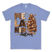 Colony Blue melanin christmas with christmas tree Classic Tee - MaliasSmallBusiness