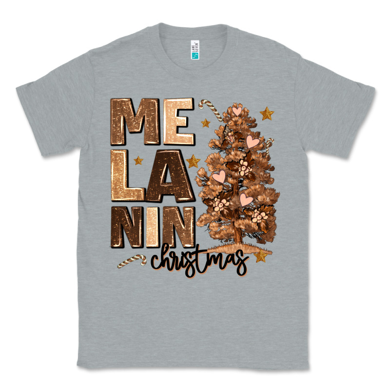 Melanin Christmas With Christmas Tree Classic Tee by MaliasSmallBusiness | Teevron