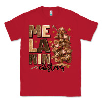 Red melanin christmas with christmas tree Classic Tee - MaliasSmallBusiness
