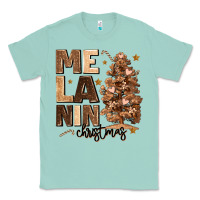 Seafoam melanin christmas with christmas tree Classic Tee - MaliasSmallBusiness