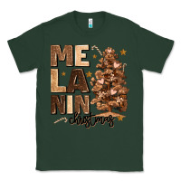 Sports Green melanin christmas with christmas tree Classic Tee - MaliasSmallBusiness