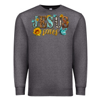 Charcoal Heather jesus saves Premium Sweatshirt - HRA Design Shop