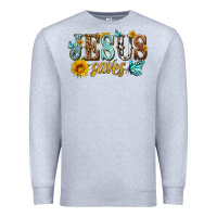 Heather Grey jesus saves Premium Sweatshirt - HRA Design Shop