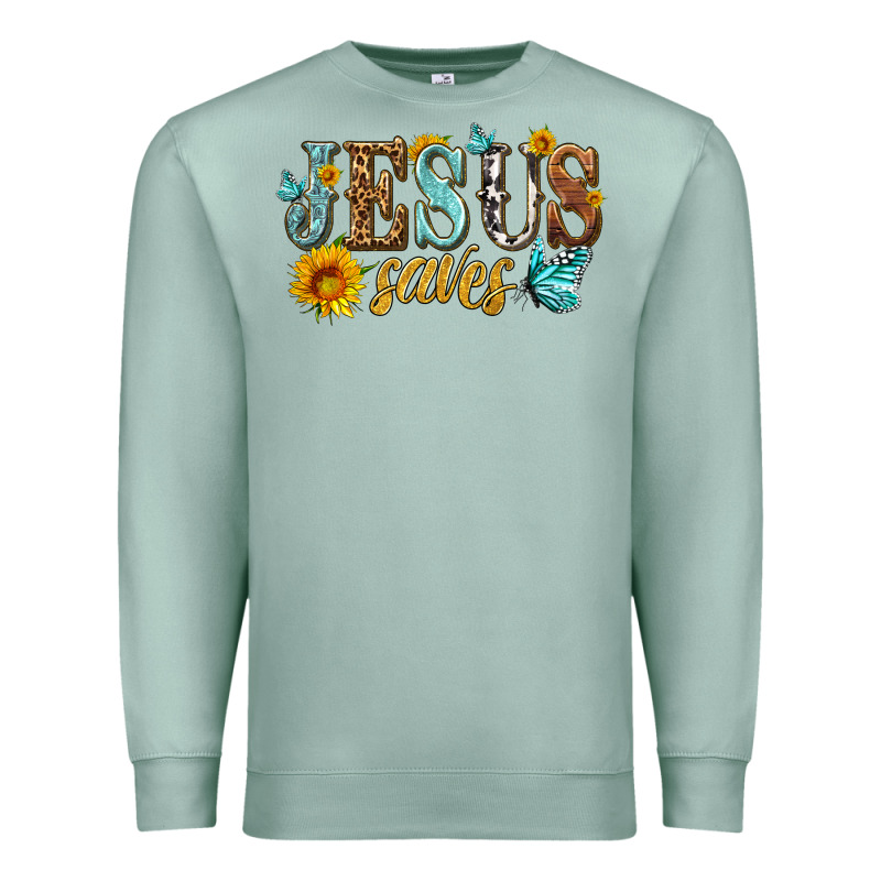Jesus Saves Premium Sweatshirt by HRA Design Shop | Teevron