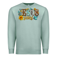 Seafoam jesus saves Premium Sweatshirt - HRA Design Shop