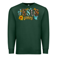 Sports Green jesus saves Premium Sweatshirt - HRA Design Shop