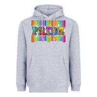Heather Grey pride barcode Heavyweight Hoodie - Zillion Design Studio