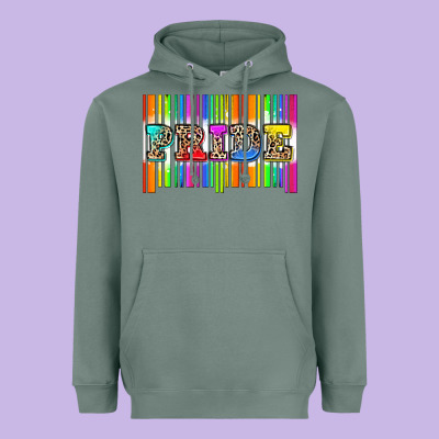Pride Barcode Heavyweight Hoodie Designed By Zillion Design Studio