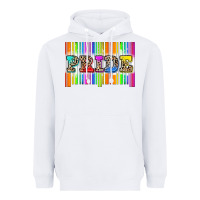 White pride barcode Heavyweight Hoodie - Zillion Design Studio