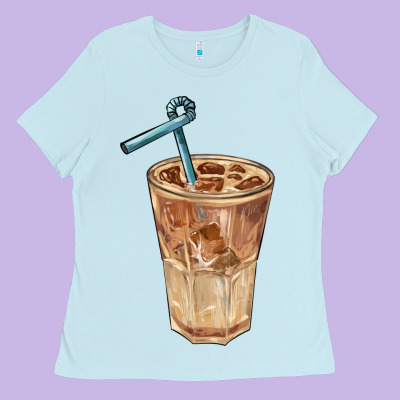 Iced Latte Ladies Tee Designed By Barkaloodesign