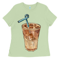Matcha iced latte Ladies Tee - BarkalooDesign