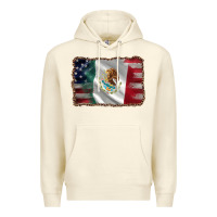 Sandshell mexico flag and usa flag Premium Hoodie - AdoDesignShop