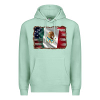 Seafoam mexico flag and usa flag Premium Hoodie - AdoDesignShop