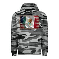 Slate Camo mexico flag and usa flag Premium Hoodie - AdoDesignShop