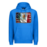 True Royal mexico flag and usa flag Premium Hoodie - AdoDesignShop