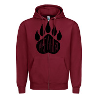 Burgundy take a hike Zipper Hoodie - Unal Design