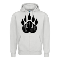 Dove Grey take a hike Zipper Hoodie - Unal Design