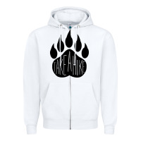 White take a hike Zipper Hoodie - Unal Design