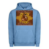 Pigment Pebble Blue horse Urban Hoodie - BarkalooDesign