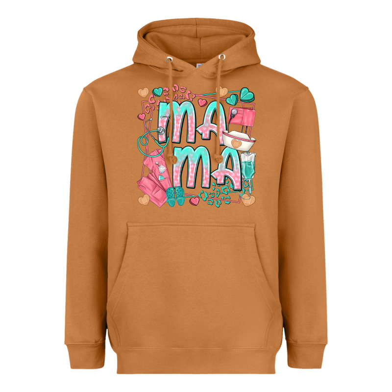 Mama Nurse Heavyweight Hoodie by texasbilliewilder | Teevron