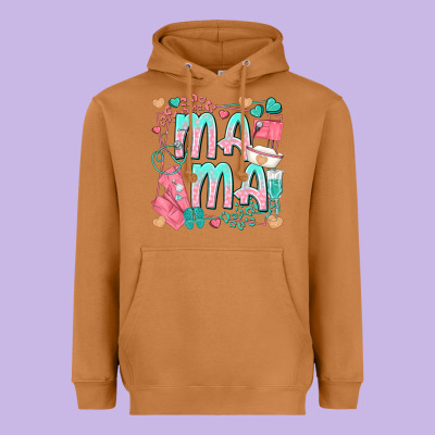 Mama Nurse Heavyweight Hoodie Designed By Texasbilliewilder