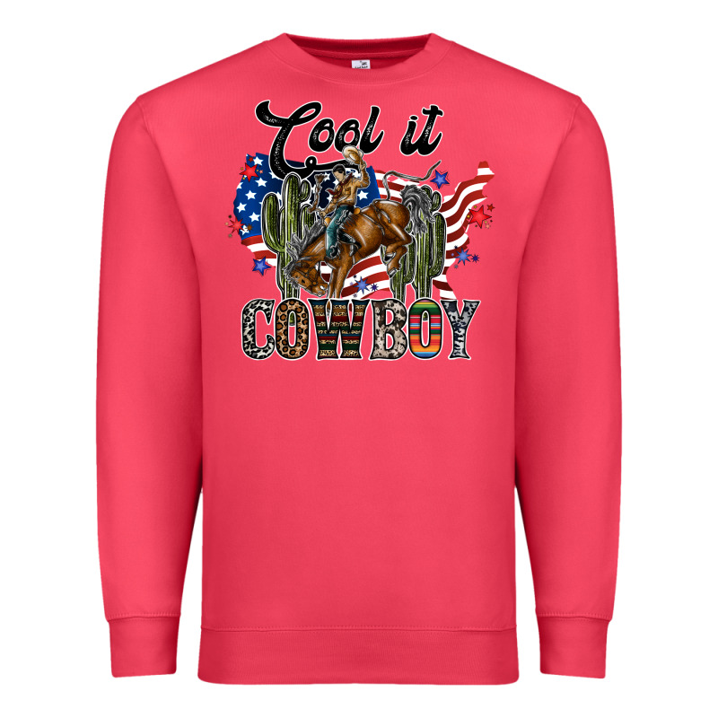 Cool It Cowboy Premium Sweatshirt by SublimationCraftShop | Teevron