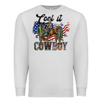 Dove Grey cool it cowboy Premium Sweatshirt - SublimationCraftShop