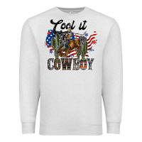 Oatmeal Heather cool it cowboy Premium Sweatshirt - SublimationCraftShop