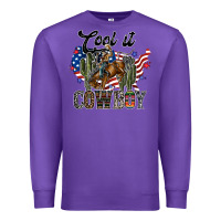 Purple cool it cowboy Premium Sweatshirt - SublimationCraftShop