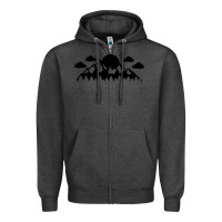 Charcoal Heather Mountain Zipper Hoodie - Unal Design