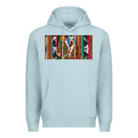 Blue Mist western horses gemstone horse cowhide leopard floral background licens Premium Hoodie - Artiststas