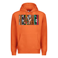 Carrot western horses gemstone horse cowhide leopard floral background licens Premium Hoodie - Artiststas