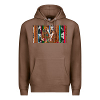Chestnut western horses gemstone horse cowhide leopard floral background licens Premium Hoodie - Artiststas