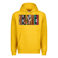 Lemon western horses gemstone horse cowhide leopard floral background licens Premium Hoodie - Artiststas