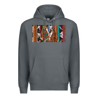 Rock western horses gemstone horse cowhide leopard floral background licens Premium Hoodie - Artiststas