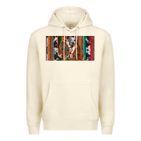 Sandshell western horses gemstone horse cowhide leopard floral background licens Premium Hoodie - Artiststas
