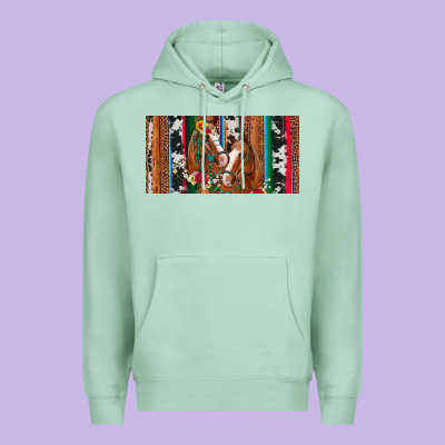 Western Horses Gemstone Horse Cowhide Leopard Floral Background Licens Premium Hoodie Designed By Artiststas