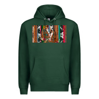 Sports Green western horses gemstone horse cowhide leopard floral background licens Premium Hoodie - Artiststas