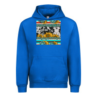 Cobalt sunflower cowhide serape coaster Urban Hoodie - BarkalooDesign